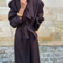 Women’s Thickened Double-Breasted Long Trench Coat – Elegant Winter Outerwear