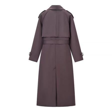 Women’s Thickened Double-Breasted Long Trench Coat – Elegant Winter Outerwear