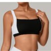 Shockproof Wide Strap Push-Up Sports Bra for Women