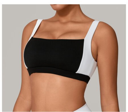 Shockproof Wide Strap Push-Up Sports Bra for Women