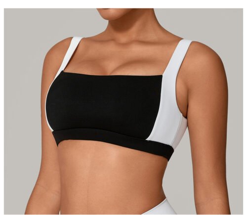 Shockproof Wide Strap Push-Up Sports Bra for Women
