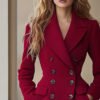 Women’s Reversible Double-Breasted Wool Coat – Elegant Winter Essential