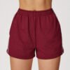 High Waist Loose Contrast Color Sports Shorts with Pockets for Women