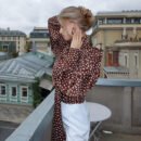 Elegant Polka Dot Hollow Out Long Sleeve Retro Blouse for Women