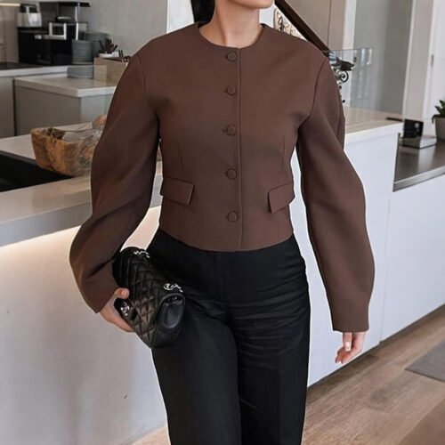 Casual Vacation Solid Color Long Sleeve Vest Coat