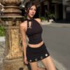 Autumn Street Sexy Short Vest & Slim Sheath Skirt Two Piece Set