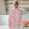 Cute Halloween Print Multi-Button Pajama Set for Women