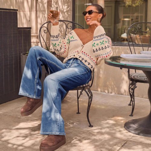 High Waist Retro Loose Wide Leg Jeans for Women