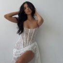 Fall Lace Corset Off-Shoulder Slim Fit Mini Dress