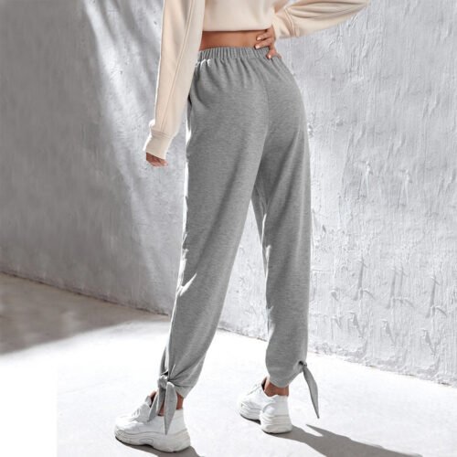 Loose Straight Gray Casual Sweatpants for Women – Spring Summer Trend