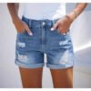 Summer Denim Shorts Women Ripped Fashionable Casual Shorts
