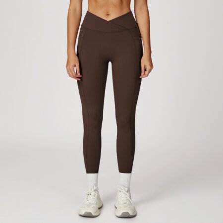 NUDE FEEL CROSS-WAIST HIGH-WAIST YOGA PANTS