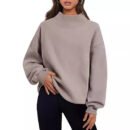 Solid Color Loose Sports Long Sleeve Pullover Sweatshirt