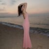 Backless Fishtail Suspender Vacation Maxi Dress