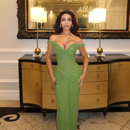 Platform Summer Arrival Shiny Off Shoulder Waist Dress