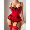 Valentine’s Day Lace Strap Slim Fit Lingerie Dress