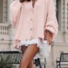 Casual Holiday Button Shirt Long Sleeve Sweater