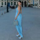 Autumn Pleated Suspender Backless Slit Dress