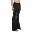 Slim Bootcut Low Waist Trousers with Ring Accent for Summer & Autumn