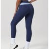 High Waist Contrast Color Yoga Ninth Pants for Women – Hip Lift Design