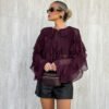 Light Luxury French Ruffled Chiffon Blouse for Women