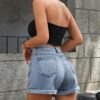 High Waist Casual Denim Shorts for Women – Everyday Chic