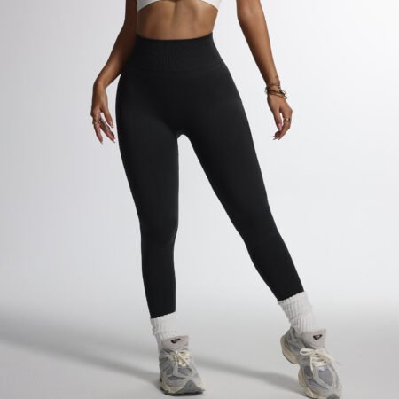 High Waist Peach Hip Lifting Yoga Pants – Seamless Fitness Trousers