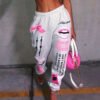 Women Printed Fashionable Elastic Waist Sports Casual Harem Pants