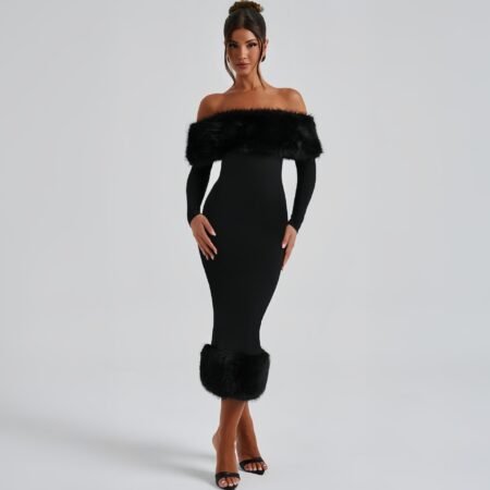 Elegant Lace-Up Maxi Dress Sexy Backless Pleated Sheath Dress