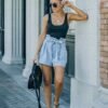 Loose Fit Light Wash Denim Shorts for Spring & Summer Office Style