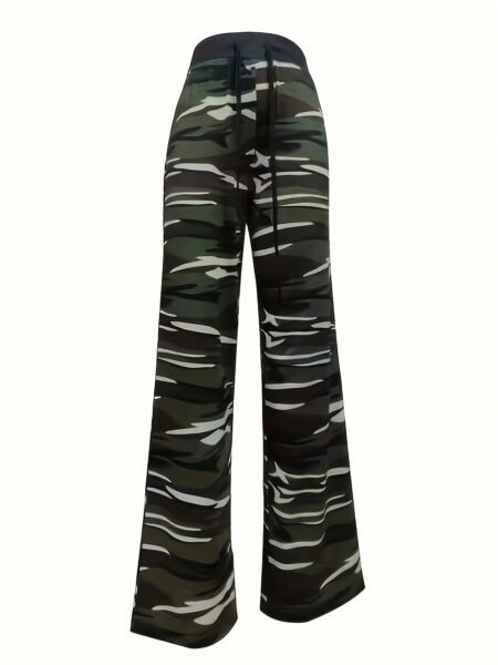 Camo Print Casual Wide Leg Lounge Pants for Women