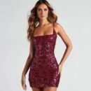 Summer Sequin Suspender Slim Mini Dress