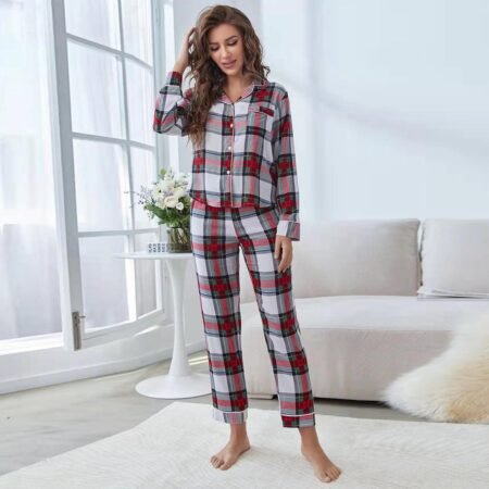 Women’s Spring Autumn Matching Mother-Daughter Pajama Set