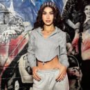 Short Zip-Up Solid Color Hoodie Jacket for Women