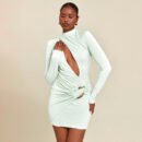 Sexy Sweet Spicy Off Neck Corset High Waist Tiered Summer Mini Dress