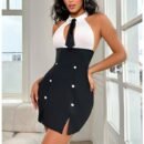 Secretary-Style High-Waist Slim Fit Lingerie Dress