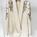 Elegant Beaded Diamond Collar Slim Fit Evening Dress