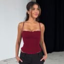 Slim Fit Off-Neck Spaghetti Strap Tube Top for Women