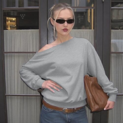 Thick Fleece Half Turtleneck Loose Fit Sweatshirt for Autumn Winter