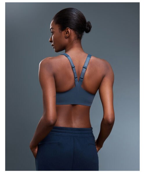 Front Zipper Shockproof Push-Up Sports Bra with Adjustable Straps