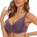 Classic Lace Push-Up Bra with Steel Ring Support