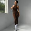 SculptFit Peach‑Lift Seamless Workout Jumpsuit