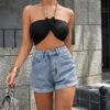 High Waist Casual Denim Shorts for Women – Everyday Chic