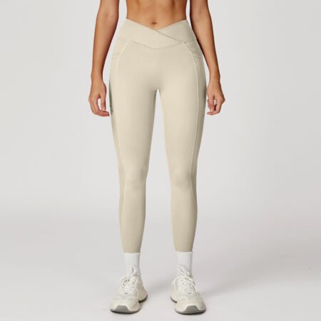 NUDE FEEL CROSS-WAIST HIGH-WAIST YOGA PANTS