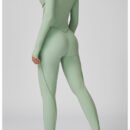 PowerFlex Contrast Zip‑Front Fitness Jumpsuit