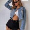 CASUAL ALL MATCHING LADY DENIM JACKET