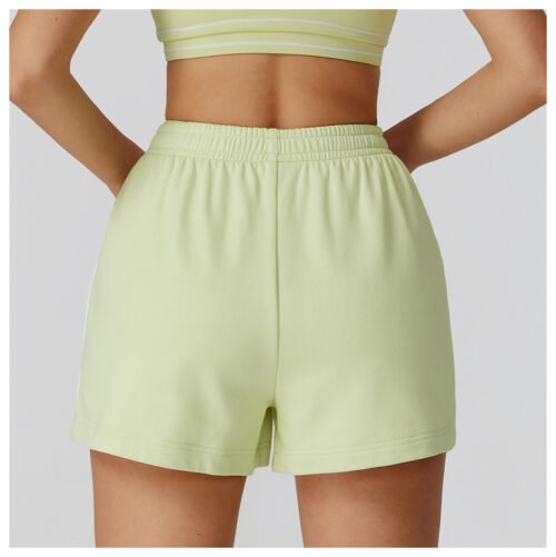 High Waist Loose Contrast Color Sports Shorts with Pockets for Women  Short Description: