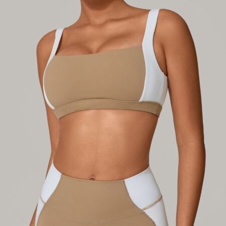 Shockproof Wide Strap Push-Up Sports Bra for Women