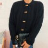 Retro Twist Knit Single-Breasted Cardigan Sweater Coat