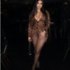WildLuxe Leopard Print V‑Neck Slim Fit Jumpsuit